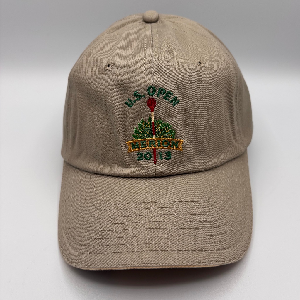 Us Open 2013 Merion Logo Embroidered Golf Beige Usga Hat